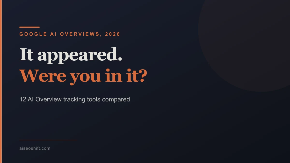 Google AI Overview tracking tools compared: tools that show whether your page is cited in AI Overviews