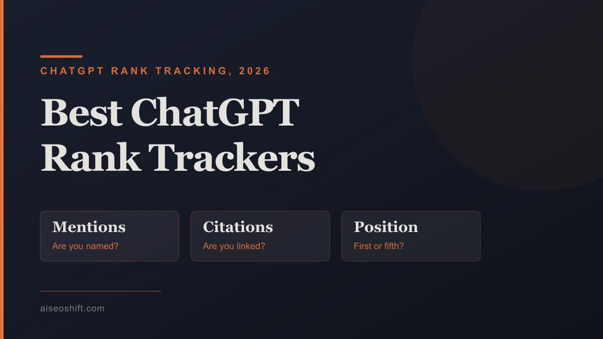 Best ChatGPT rank trackers in 2026: tools that track mentions, citations and position in ChatGPT answers