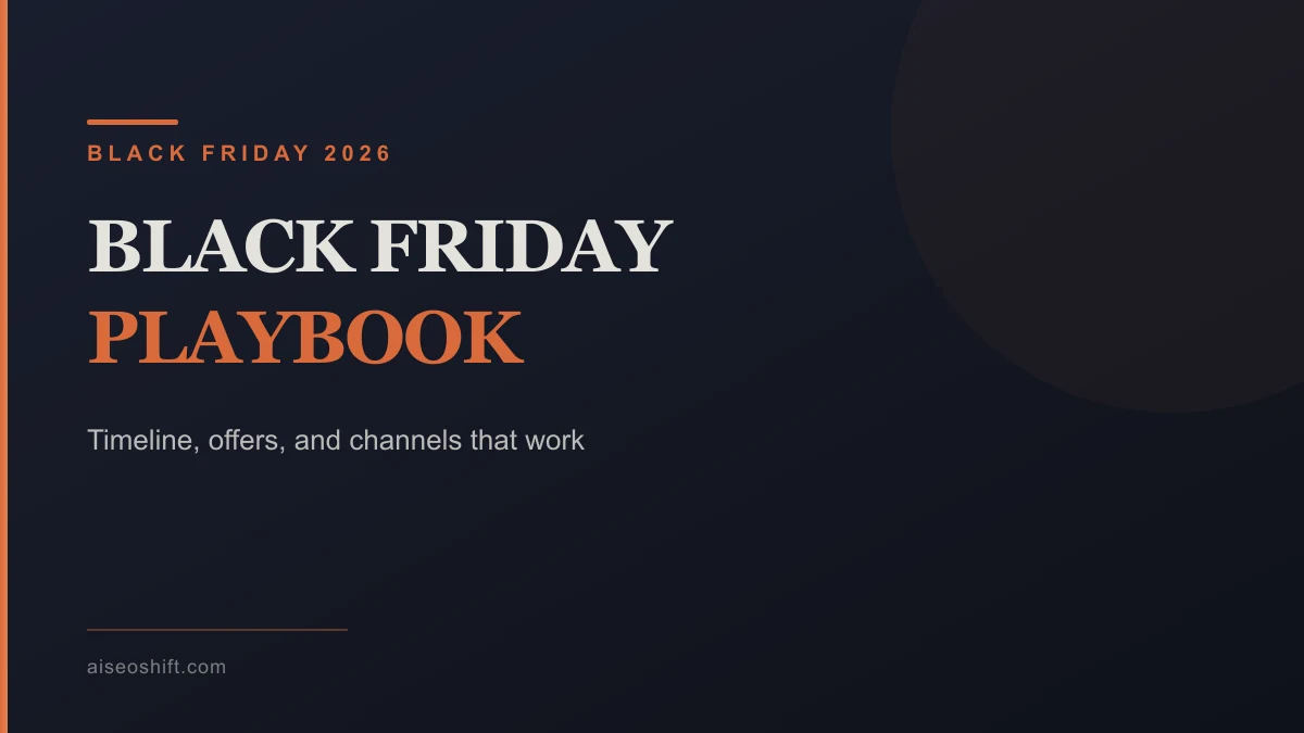 Black Friday 2026 marketing planning timeline hero graphic