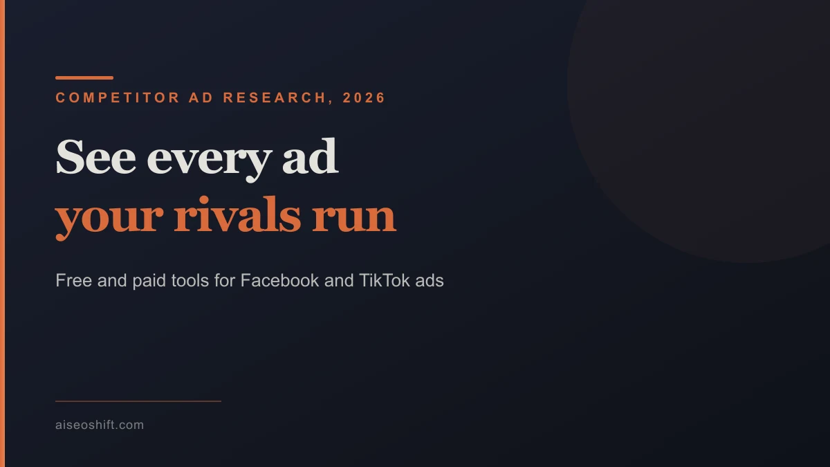 Best tools to monitor competitor Facebook and TikTok ads in 2026