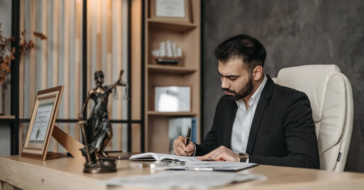Professional writing notes and documenting expertise in a notebook
