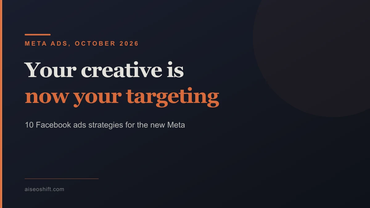 10 Facebook ads strategies after Meta's latest updates: creative is now your targeting