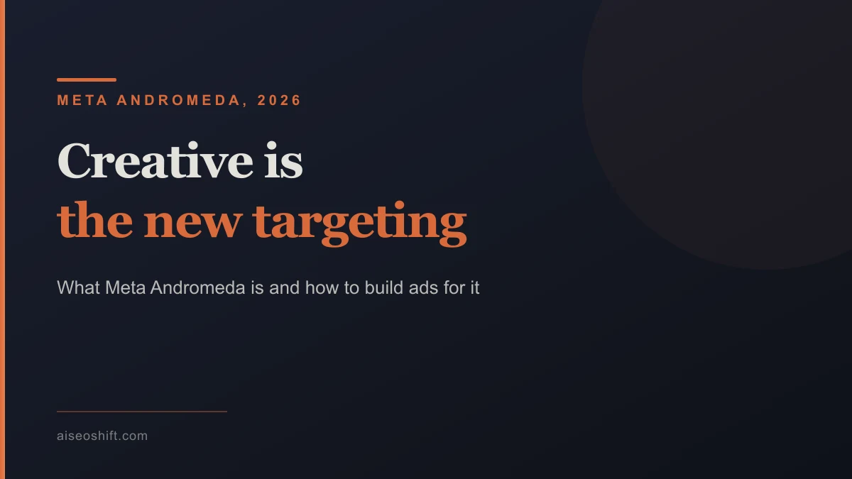 What is Meta Andromeda: why creative is the new targeting in 2026