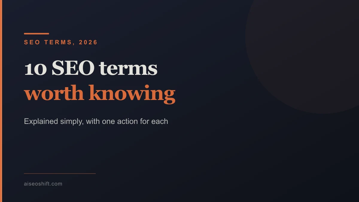 10 SEO terms every marketer should know in 2026