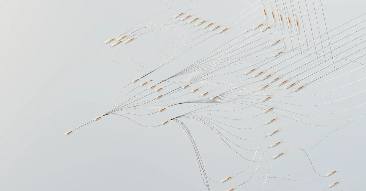 Abstract AI neural network illustration representing generative systems